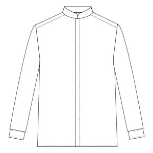 DDR Restaurant Waiter White Long Sleeve (RKUCPS062)