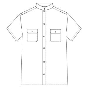 Officer Day Short Sleeve Shirt Mandarin Collar Male (RKUCPS063)